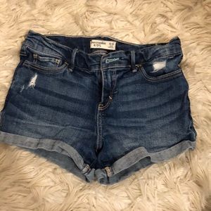 abercrombie and fitch jean shorts